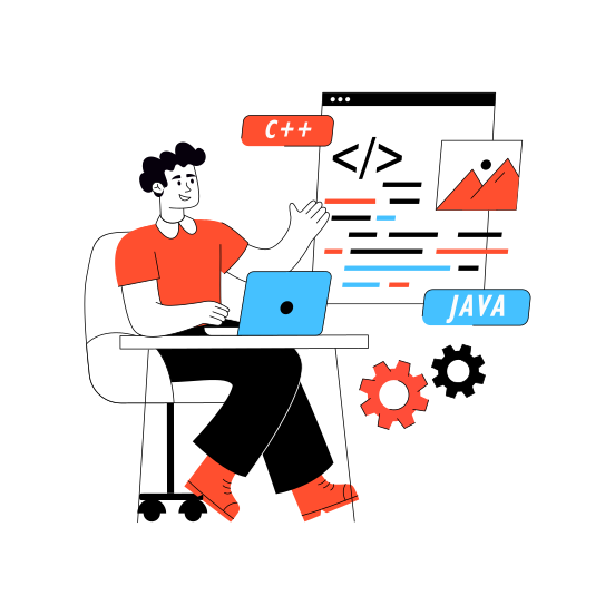 Web Programming, Software Development, Web Coding, Web Development, Web Developer illustration