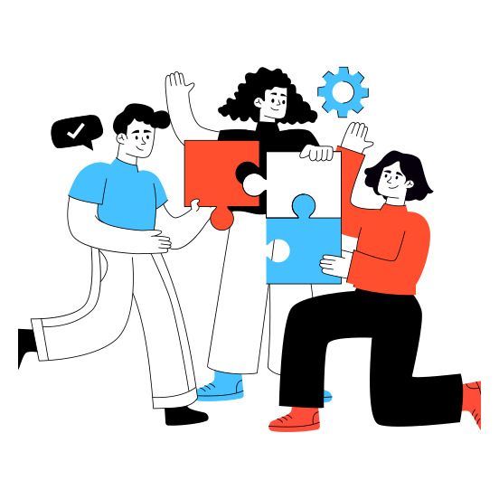 Business Collaboration, Teamwork, Cooperation, Partnership, Coordination illustration
