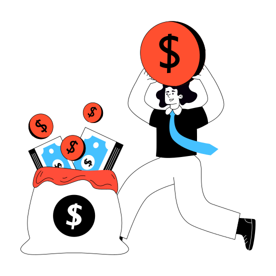 Business Funds, Money, Cash, Investment, Finance illustration