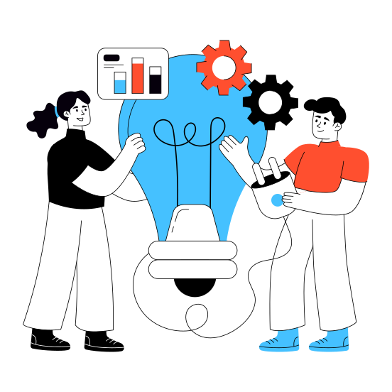 Business Ideation, Idea Management, Idea Development, Creative Idea, Analytical Idea illustration