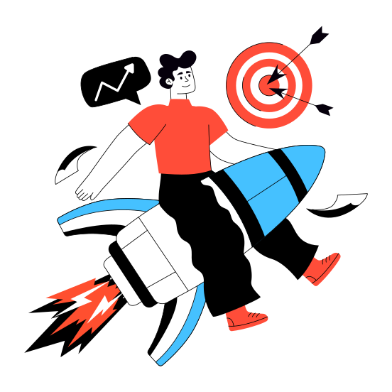 Business Target, Business Startup, Business Launch, Business Initiation, Commencement illustration