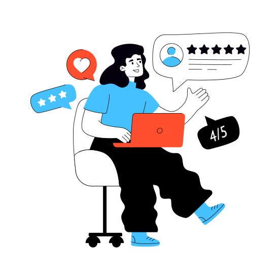 Customer Ratings, Customer Reviews, Customer Feedback, Customer Response, Customer Comment illustration