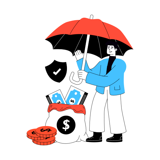 Financial Security, Financial Protection, Financial Safety, Financial Insurance, Financial Assurance, illustration