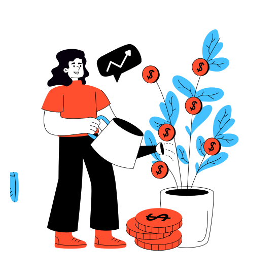 Investment Growth, Dollar Plant, Business Growth, Money Growth, Financial Growth illustration