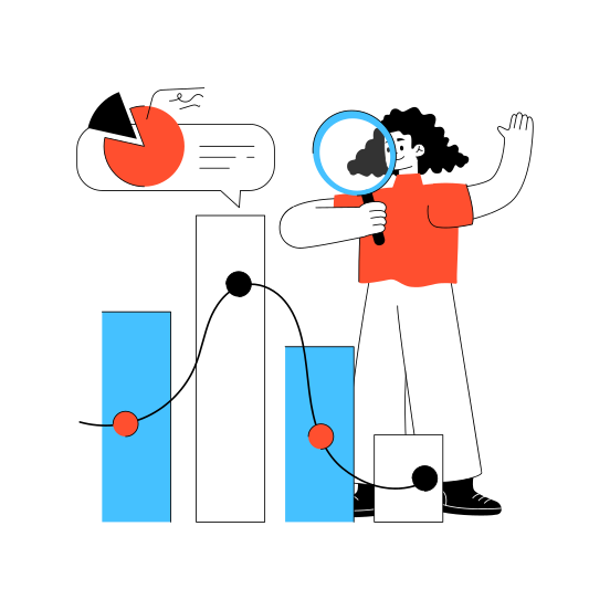 Market Analysis, Business Chart, Data Analytics, Infographic, Statistics, illustration