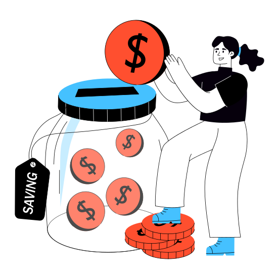Money Jar, Cash Jar, Coins Jar, Money Collection, Money Box illustration