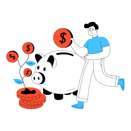 Piggy Bank, Investment Fund, Savings, Money Accumulation, Piggy Box illustration