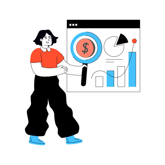 Profit Analysis, Financial Chart, Data Analytics, Infographic, Statistics, illustration
