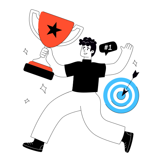 Trophy, Business Award, Business Reward, Achievement, Triumph, illustration
