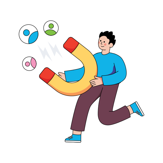 Attract Customers, Attract Consumers, Appeal Customers, Appeal Consumers, Attract Persons, illustration