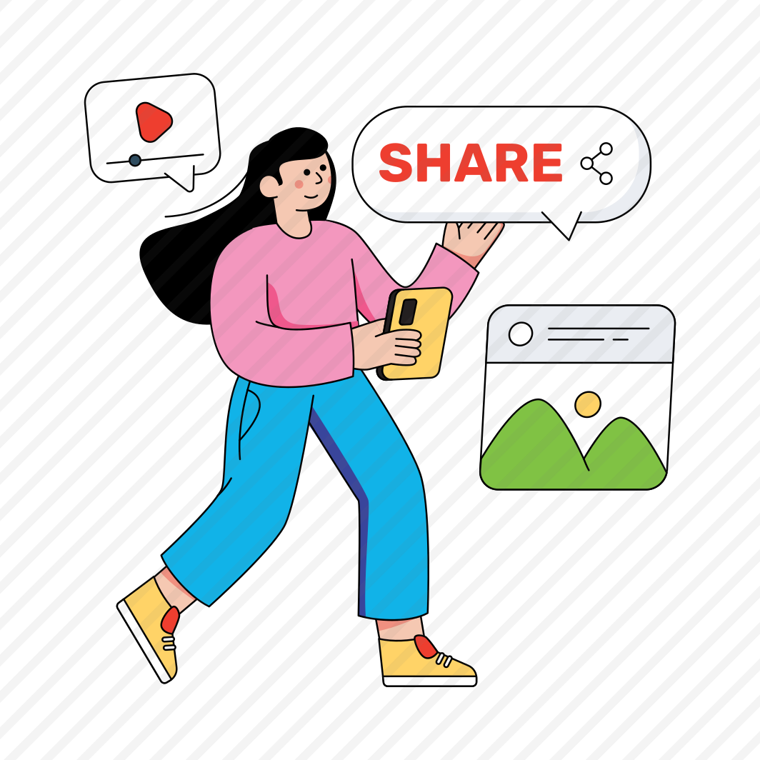 Content Sharing, Article Sharing, Video Sharing, Sharing Media, Ux, preview