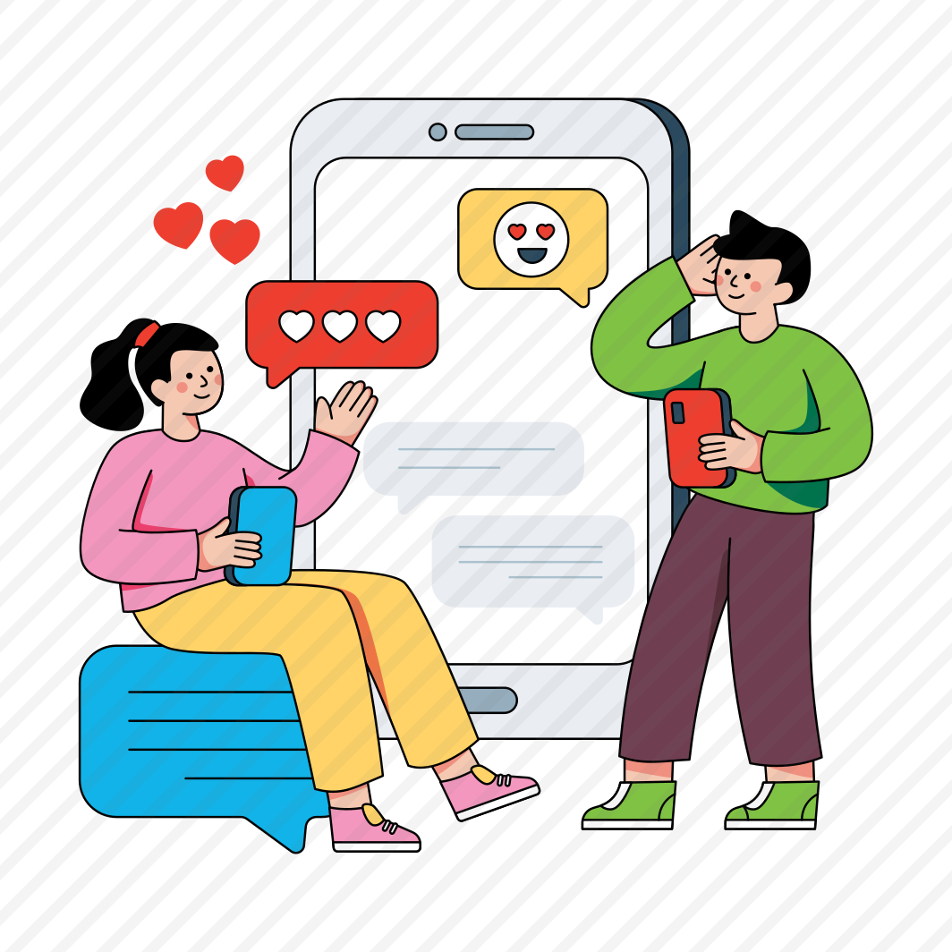 Mobile Love, Social Media Dating, Digital Love, Online Romance, Online Love, preview