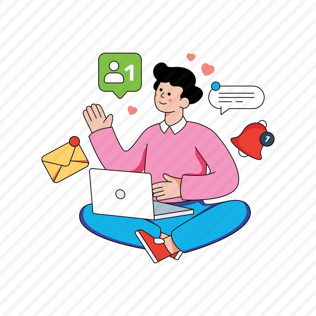 Social Comment, Social Media Notification, Social Media Network, Social Media Platform, Social Mail, preview