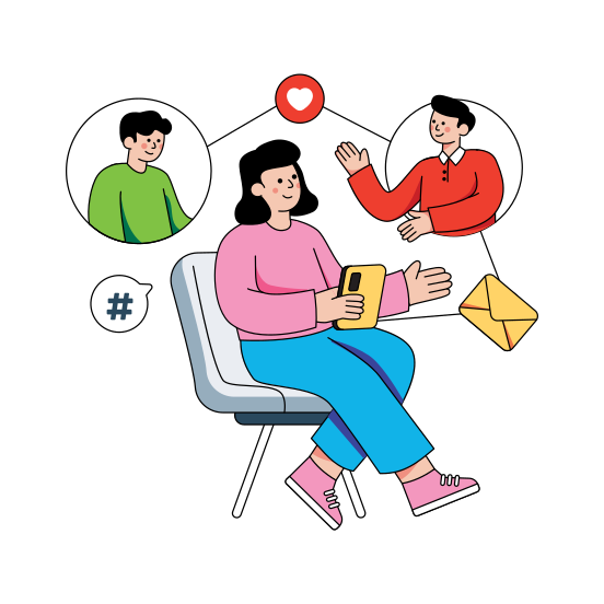 Social Media Network, Social Media Platform, Social Engagement, Social Media Connection, Social Media Community , illustration