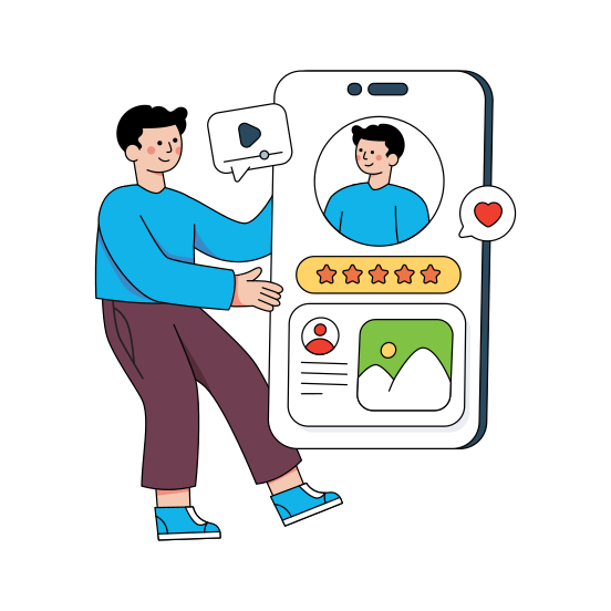 Social Media Profile, Social Media Account, Social Media Picture, Online Profile, Mobile Profile , illustration