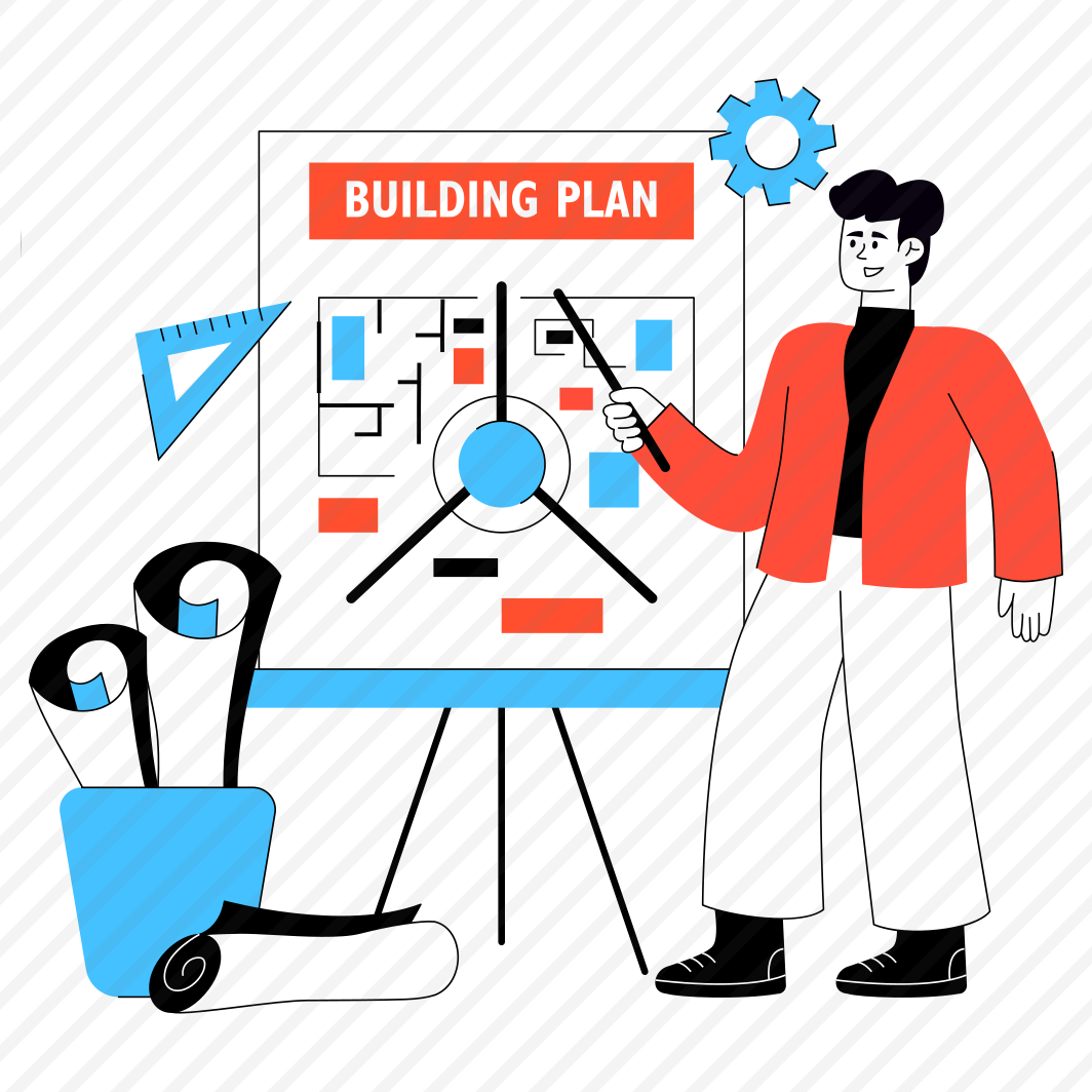 Construction Map, Blueprint, Engineering Map, Construction Plan, Engineering Plan,icons preview