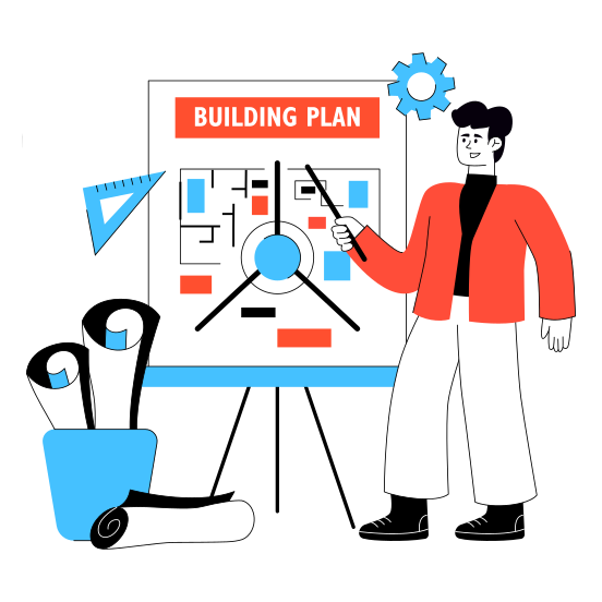 Construction Map, Blueprint, Engineering Map, Construction Plan, Engineering Plan,icons illustration