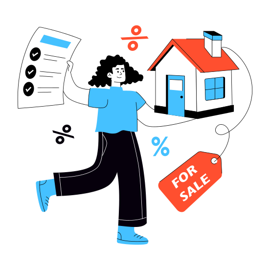 Home For Sale, House, Homestead, Accomodation, Residence,vector illustration