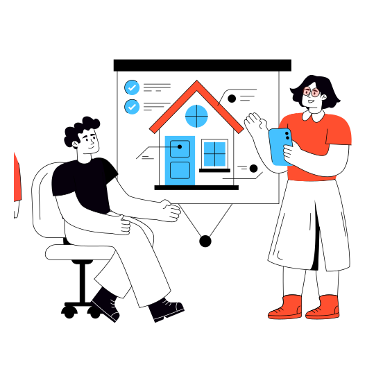 Home Presentation, Property Presentation, Estate Presentation, Home Map, Home Construction Plan illustration