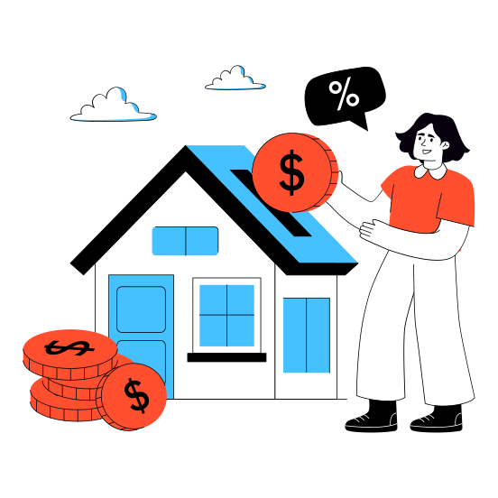 Home Savings, House Savings, Property Savings, Money Accumulation, Real Estate Savings illustration