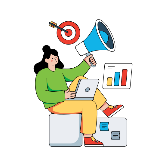 Business Advertising, Business Promotion, Business Publicity, Business Campaign, Business Presentation illustration