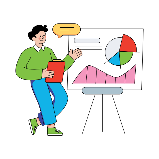 Business Analyst, Business Presentation, Data Analytics, Infographic, Statistics , illustration