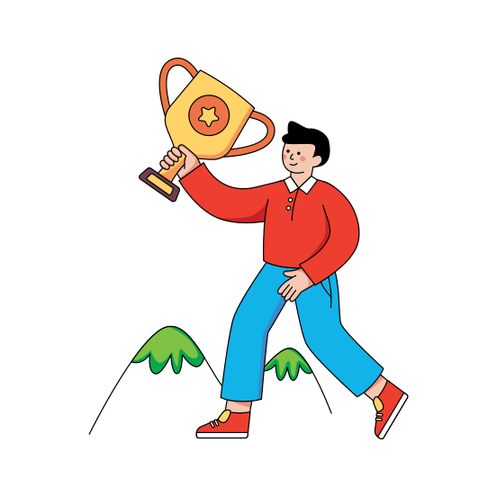 Business Award, Business Reward, Business Achievement, Success, Trophy, illustration