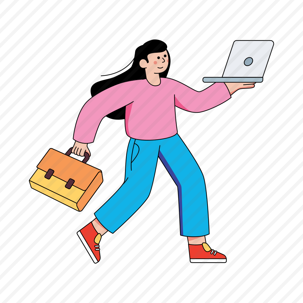 Businesswoman, Business Lady, Businessperson, Business Avatar, Businesswoman In Hurry, preview