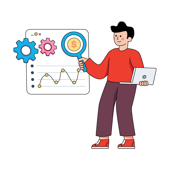 Financial Analyst, Data Analysis, Businessman, Business Presentation, Infographic , illustration