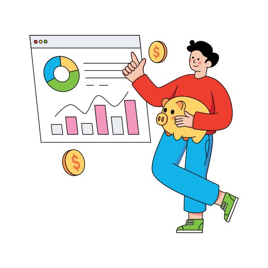 Financial Analyst, Financial Chart, Data Analytics, Infographic, Statistics , illustration