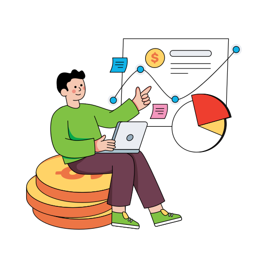 Financial Analyst, Financial Presentation, Data Analytics, Infographic, Statistics illustration
