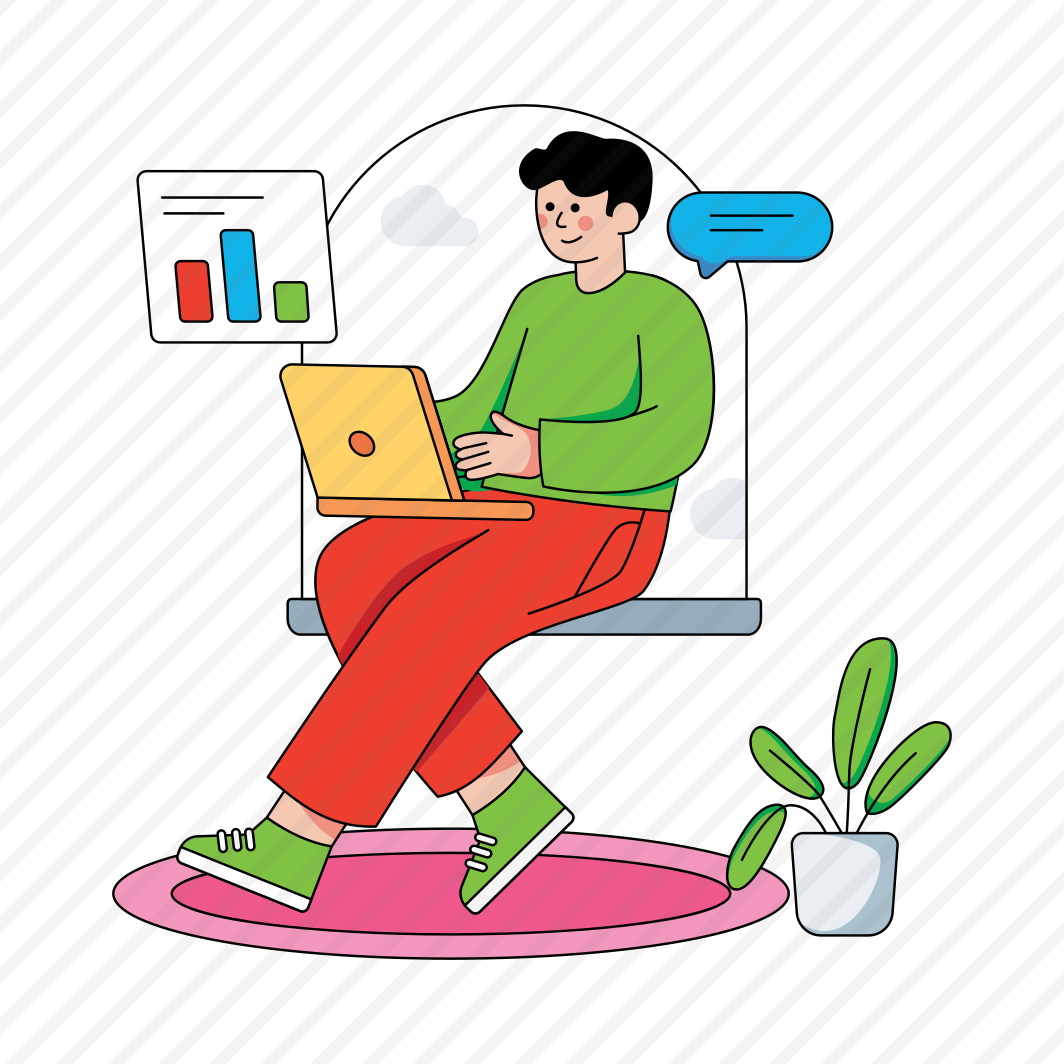 Remote Working, Online Worker, Freelancer, Laptop User, Telework , preview