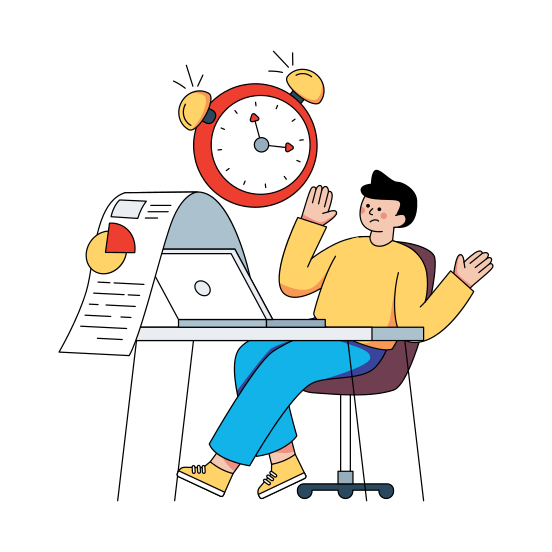 Work Deadline, Work Timeline, Work Schedule, Work Target, Task Deadline , illustration
