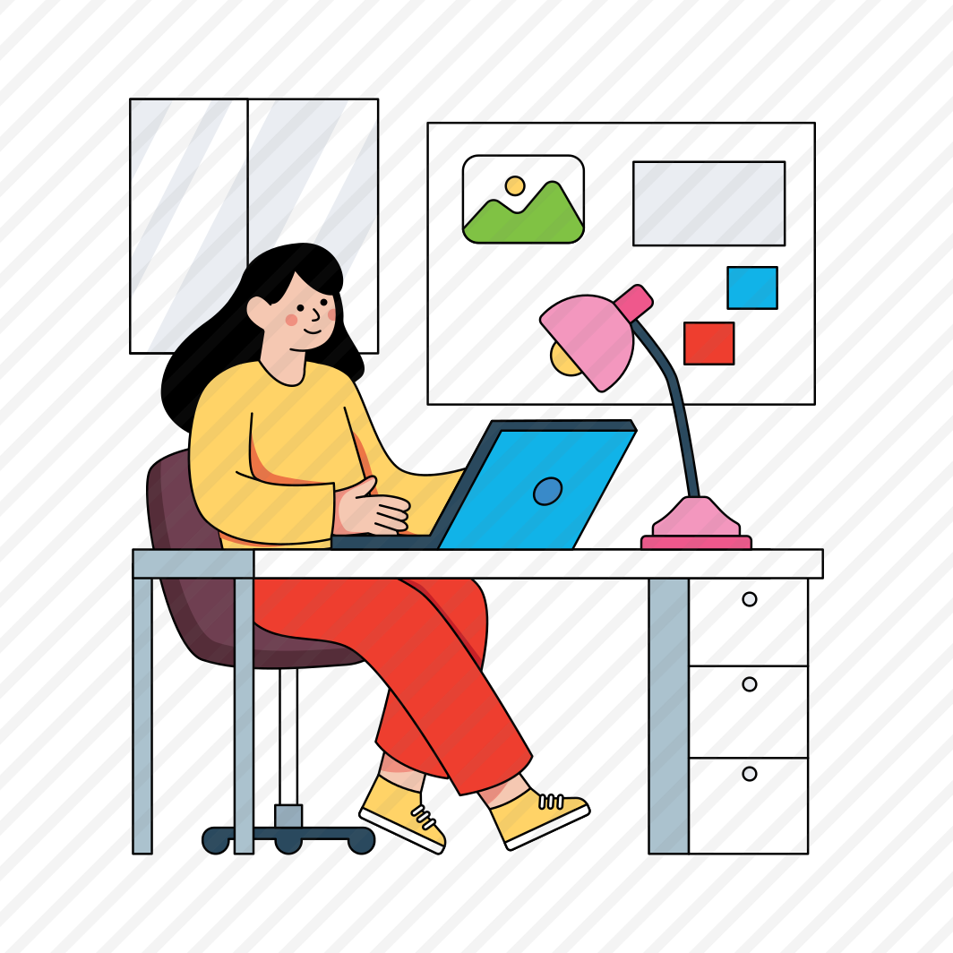 Home Workplace, Workspace, Workstation, Freelancer, Laptop User , preview
