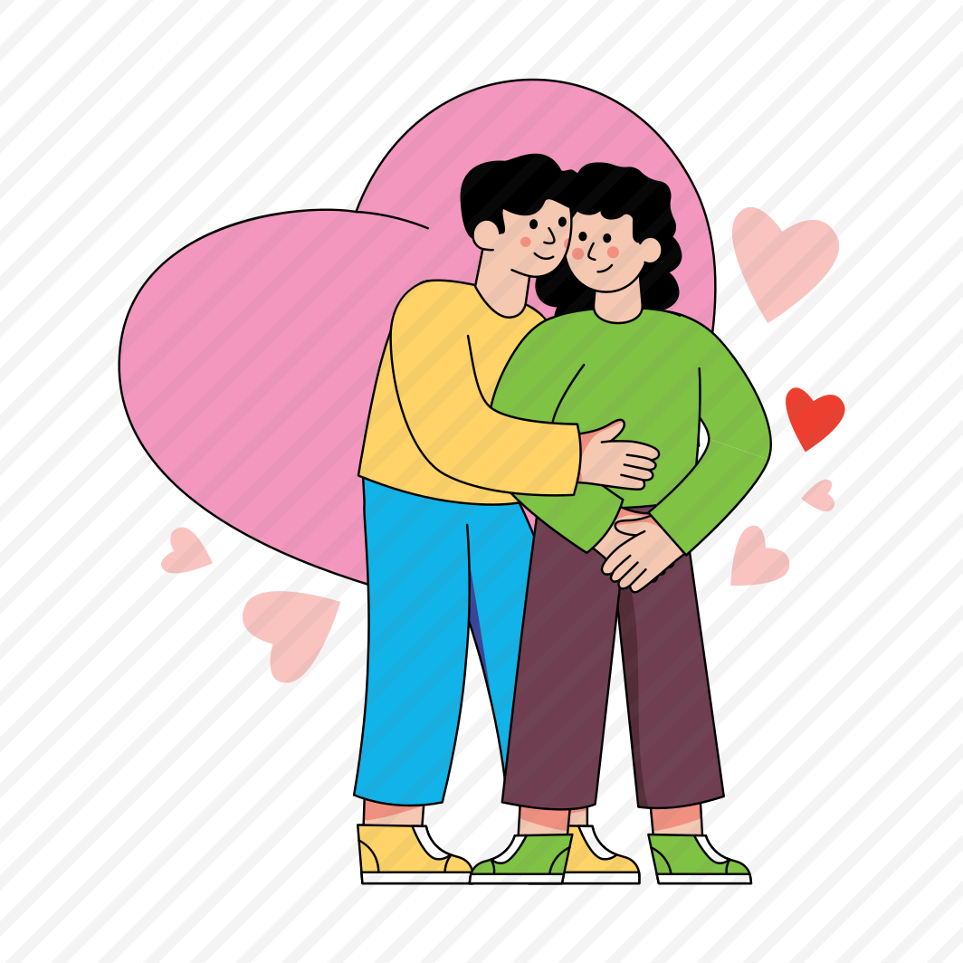 Couple In Deep Love, Lover, Twosome, Partners, Romantic Pose, preview