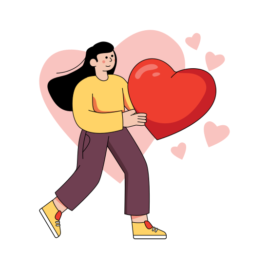 Giving Heart, Affection, Love, Romance, Passion , illustration