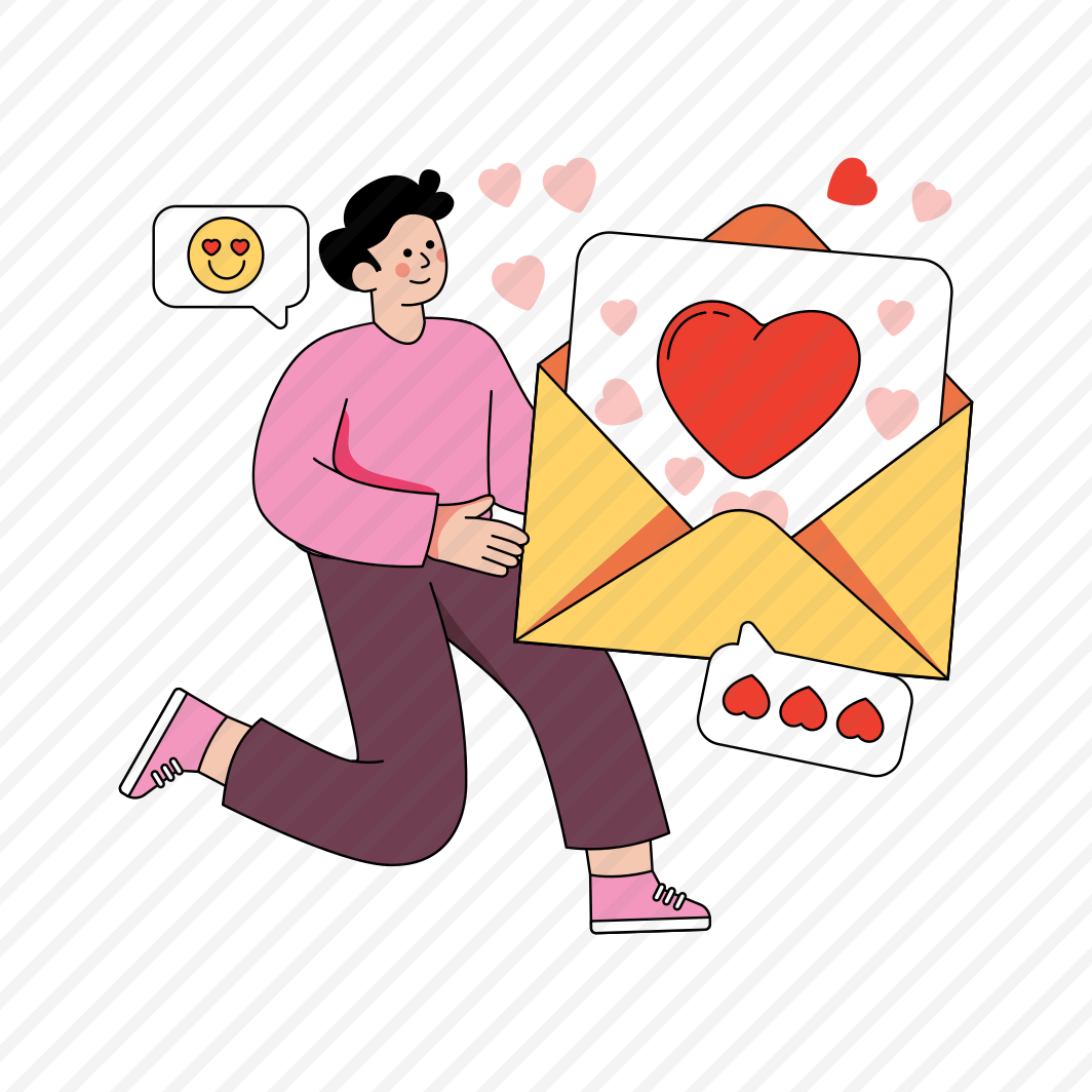 Love Mail, Romantic Email, Romantic Correspondence, Receiving Love Letter, Romantic Inbox , preview