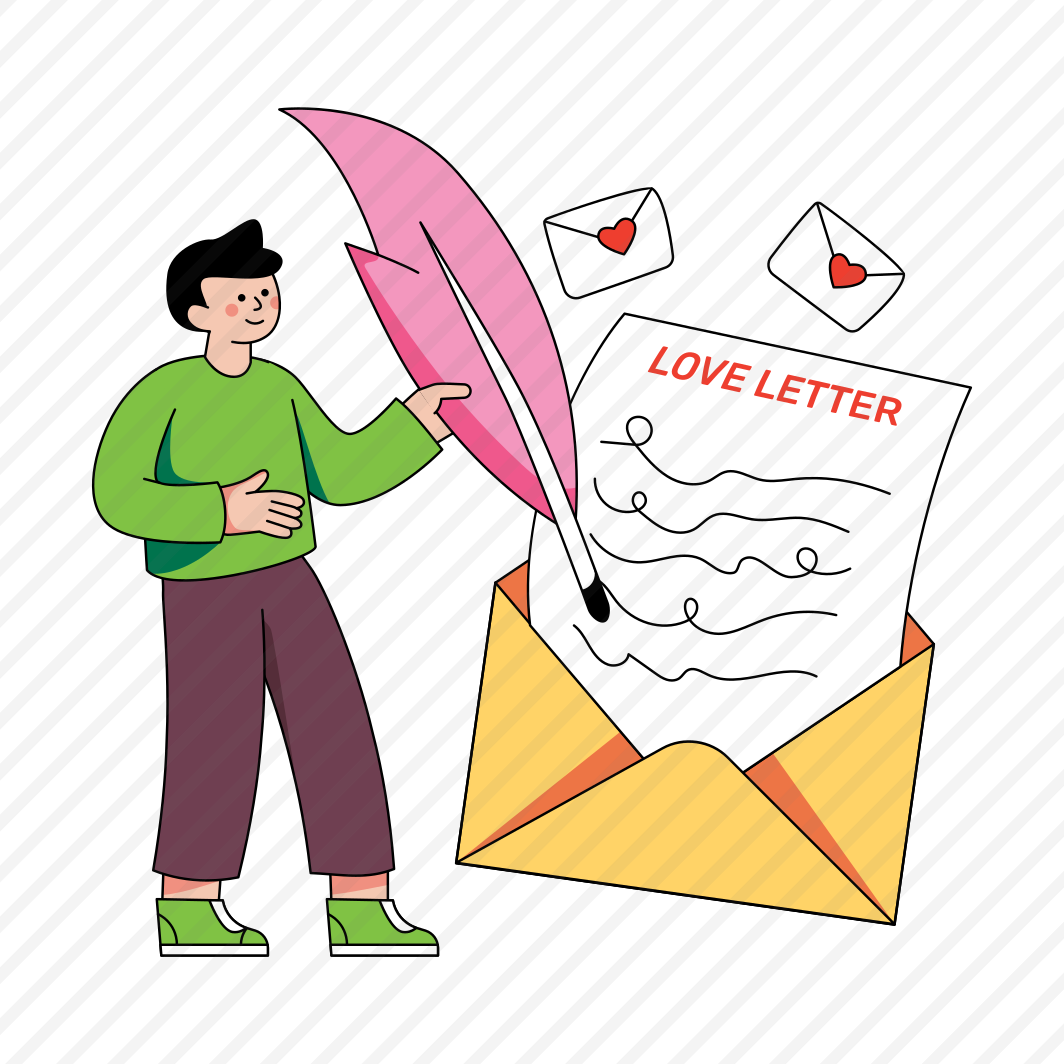 Romantic Mail, Romantic Email, Romantic Correspondence, Writing Love Letter, Romantic Inbox , preview