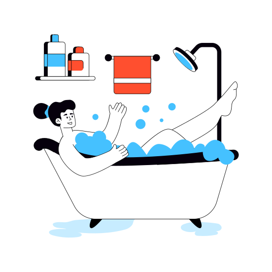 Bathtub, Jacuzzi, Taking Bath, Plunge Pool, Toiletry, illustration