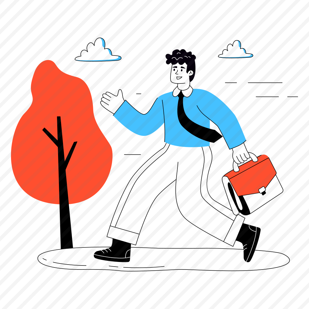 Businessman, Business Person, Late Employee, Man In Hurry, Office Worker preview