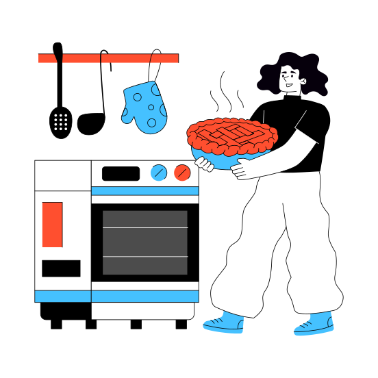 Cooking Food, Cooking Meal, Home Chore, Preparing Food, Preparing Meal illustration