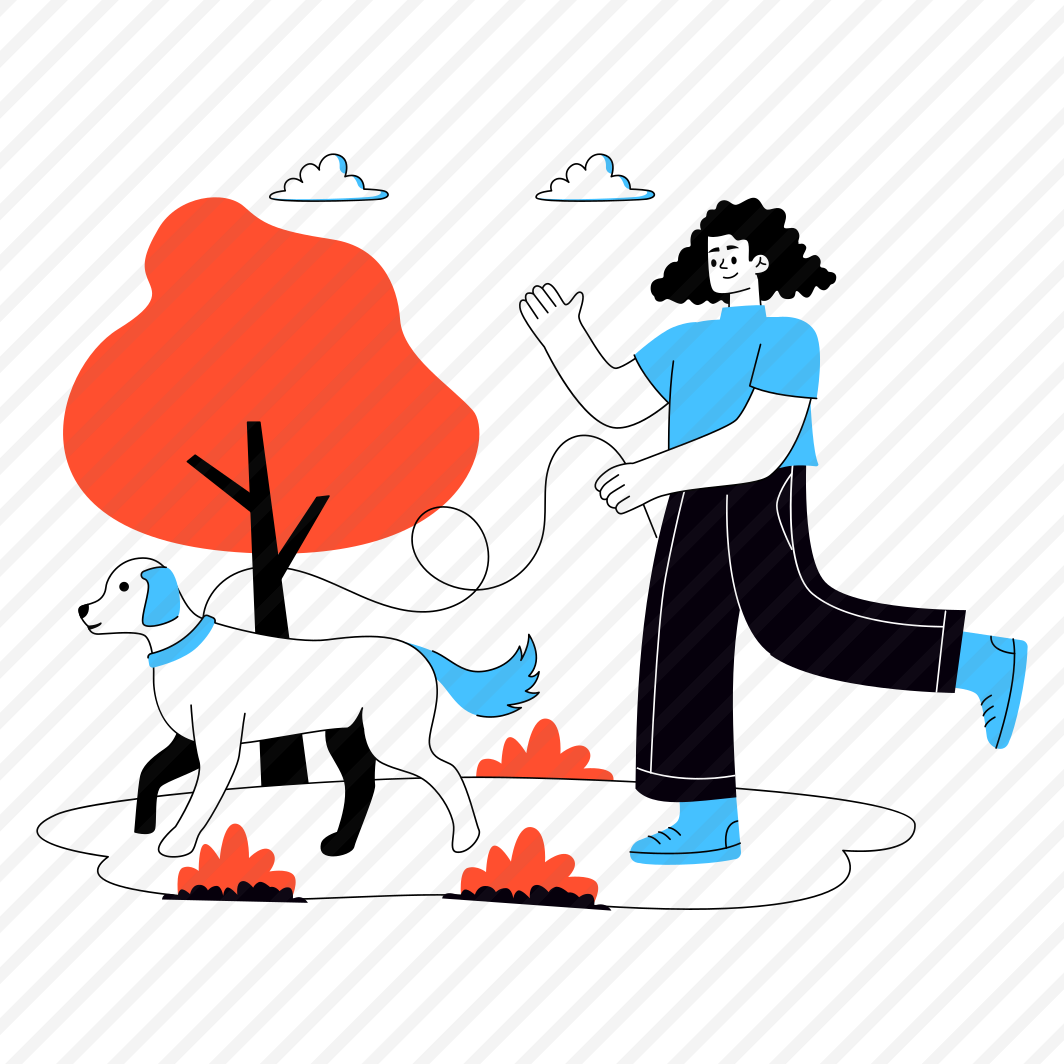 Dog Walking, Dog Walker, Pet Walking, Dog Strolling, Wandering With Dog, preview