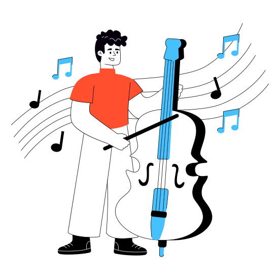 Playing Guitar, Musical Instrument, Musical Tool, String Instrument, Cittern illustration