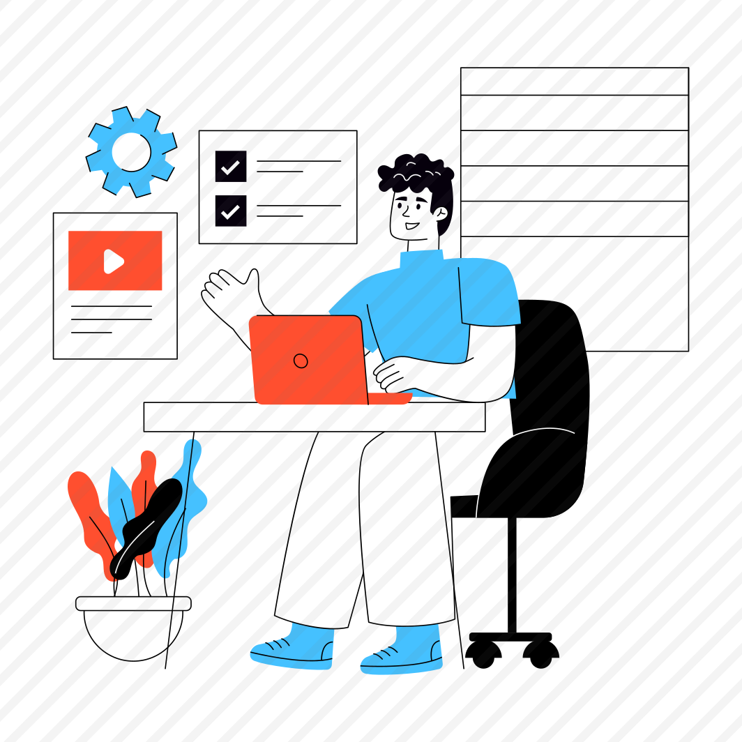 Workplace, Workspace, Workstation, Freelancer, Laptop User preview