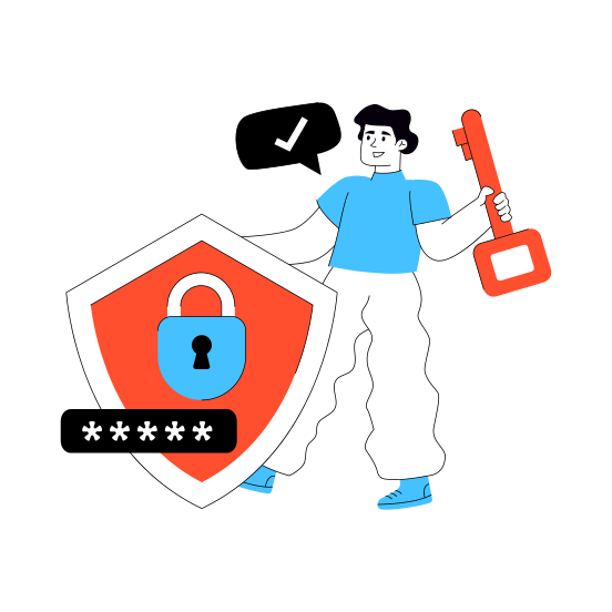 Encryption, Security, Safety, Protection, Locked Shield illustration