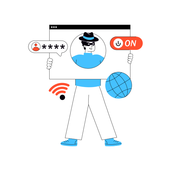 Mysterious, Hacker, Spy, Criminal, Unknown Person illustration