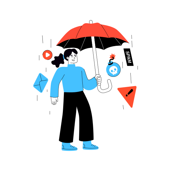 Risk Insurance, Hacking Insurance, Hacking Protection, Risk Security, Risk Protection illustration