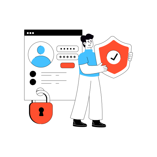 Secure Login, Secure Account, Secure Profile, Login Security, Login Protection, illustration