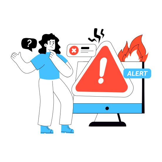 System Error, System Alert, System Warning, System Caution, System Problem illustration