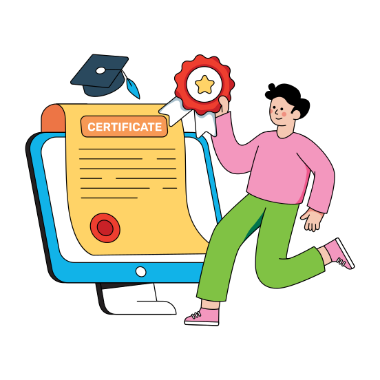 Degree, Diploma, Online Certificate, Deed, Credential Document, illustration